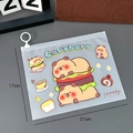 Estuche transparente Capybara con ilustraciones lindas, tamaño 21x17cm - Capibara de hamburguesa (Bolsa con cremallera)
