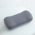 Ergonomic dark grey memory foam lumbar pillow for office chairs and car seat support - Ice Silk-Grey (Standard-No Liner)