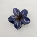 Dark blue tropical plumeria hair claw clip with glossy finish for elegant styling - Frangipani Claw Clip (Cross-border Edition) / 8cm / Porcelain Blue