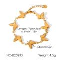 Detail view of butterfly bracelet showing dimensions 1.34cm and 17+3cm length - Butterfly Shape Style (HC-B20233)