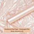 Champagne pink pearlescent tissue paper roll for elegant flower bouquet gift wrapping - Pearlescent 【Champagne Pink】50cm*10m/Roll