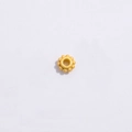 Perle d'espacement fleur en argent S925 doré antique pour création de bracelet - 4.8*4.8mm / 5 Pièces/Paquet