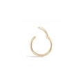 Minimalist S925 sterling silver hinged hoop earring in a polished golden finish - Gold Single-7mm#1