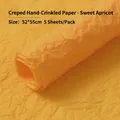 Sweet apricot crinkle flower wrapping paper, 52x55cm textured florist bouquet sheets - 52*55cm (5 Sheets/Pack) / Sweet Apricot
