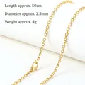 Detail einer 50cm Goldkette O-Form mit 2,5mm Durchmesser und Karabinerverschluss - Eisenkette (Gold)
