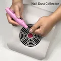 White nail dust collector with pink hand drill and 30W high power suction system - 858-2-HJB-US Plug