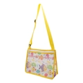 Yellow kids mesh beach bag with colorful cartoon sea creature print and adjustable strap - Yellow Small Fish