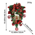 Christmas teardrop wreath with white reindeer and dimensions 48.5 x 32 x 6 cm - White Reindeer Teardrop Swag