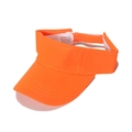 Detailansicht der orangen Sonnenblende mit feinen Nähten und Polyester-Waschetikett - 58cm / Orange