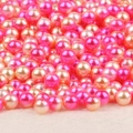 Mix of 4-10mm pink and champagne iridescent faux pearls for DIY jewelry crafts - Light Yellow Rose Red Series