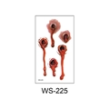 Realistic temporary bullet hole tattoo stickers with dripping blood for Halloween makeup - Bullet Holes Blood (WS225)