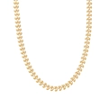 Collier minimaliste en plaqué or 18 carats avec maillons en forme d'épi de blé - Style Épi de Blé