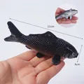 Black PVC realistic koi fish model keychain pendant 11cm x 4cm size reference - 11cm / Model Style / Black Koi White Belly