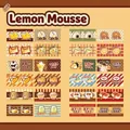 Japanisches Essen Aufkleber 4er Set aus Kunstdruckpapier Maße 95x150mm für Planer - Zitronen-Mousse