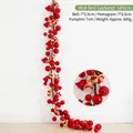 180cm red Christmas bell and star garland string for festive tree decoration - Red Bell String