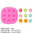 Moule en silicone rose à neuf fleurs pour décoration de gâteaux et chocolats DIY - 2#B885 / Rose