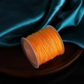 0.8mm bright orange polyester cord for DIY hand-weaving on a plastic spool - Light Orange