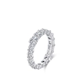 Eternity-Ring aus S925 Sterlingsilber mit einem vollen Kreis funkelnder Zirkonia - US Größe 5 / Funkelnder Ewigkeit-Stil (RHR1906)