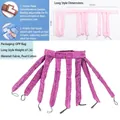 Pink and purple heatless octopus hair curler with Velcro straps and soft foam filling - 2nd Gen Long / Purple