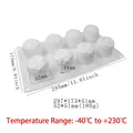White 8-cavity geometric silicone fruit mousse cake mold with heat-resistant design - 8-Cavity Crystal Apple Mousse Mold / White