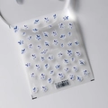 Stickers ongles 5D fleurs à l'encre bleue TS-2312 avec motifs floraux translucides - TS-2312 Fleurs au Lavis d'Encre