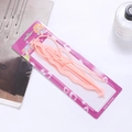 Pink 4-piece hair styling tool set with combs and pull hair pins in blister pack - Pink