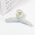 Grande molletta per capelli marmorizzata in acetato traslucido nei colori verde rosa blu - Sfumato Rosa Verde Chiaro