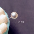 Décoration de gâteau boule argentée de 1,5 cm avec finition métallique polie - Diamètre 1.5cm / Argent