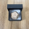 Wooden Date Night Food Decision Dice in a black gift box for couples' anniversary - Food B (Boxed)