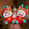 Simpatici peluche mascotte drago rosso per regali di Capodanno - Dragone Bambola della Fortuna