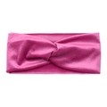 Cross knot velvet headband in vibrant rose red, soft yoga hair accessory for women - Peach Pink