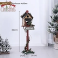 Christmas birdhouse mailbox decoration with artificial pine needles and welcome sign - YW-44211A Birdhouse Mailbox