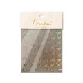 Japanese style 5D laser silver butterfly nail sticker on transparent backing sheet - 2349-Holographic Silver