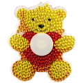 DIY diamond painting bear fidget spinner toy with yellow and red crystals in variant design - Style TL05