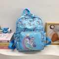 Sky blue toddler backpack with unicorn and rainbow prints for kindergarten kids - Style 4 (Sky Blue Unicorn Castle)
