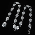 Silver metal chain belt for women featuring engraved oval sunburst medallions on black background - Silver Oval Engraved Adjustable (Style 3)