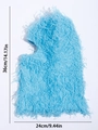 Light blue fuzzy knitted balaclava mask with measurements 36cm height and 24cm width - One Size / Blue
