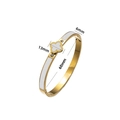 163 Gold And White Four-leaf Clover Bracelet