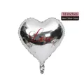 18-inch heart-shaped silver foil balloon with red Love print for party decoration - 18-inch Heart Silver (Love)