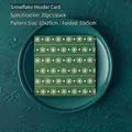 Green snowflake design header cards for gingerbread man cookie packaging, 20 pieces - Snowflake Header Card / 20 Pcs/Pack