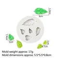 Silikonform mit Ahornblatt-Motiv für Fondant und Ton inklusive vier Größenvarianten - 2# Runder Blatt / Grau