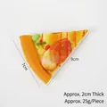 Realistic PU triangle cheese pizza fridge magnet with pepperoni, 7x9x2cm artificial food - Smoked Meat Pizza