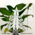 Clear plastic Christmas tree topper star ornament 4.8cm height with 6mm base hole - Christmas Tree Topper (6mm Socket)
