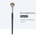 GECOMO fan brush for blush and highlighter with soft bristles and matte black handle - G1023 Fan-shaped Highlighter Brush
