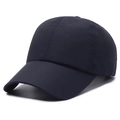 Quick-dry breathable baseball cap in dark navy blue for outdoor sports and sun protection - Adjustable / Navy Blue