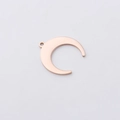 Colgante de luna creciente en acero inoxidable oro rosa pulido para joyería artesanal - Luna Creciente (MP226) / Oro rosa