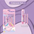 Set de goma de borrar unicornio rosa con un soporte y dos recambios para estudiantes - Unicornio
