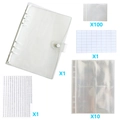 5D diamond painting storage kit with frosted binder shell, bags, and label stickers - Tools Set Combo / White