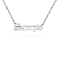 Titanium steel Scorpio zodiac necklace with silver Gothic font letter pendant - Scorpio / Steel