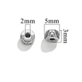 Silver stainless steel spacer bead with vintage engraved patterns for DIY jewelry making - Honeycomb Pattern / Steel